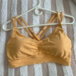 CALIA Ruched Front Cross swim top